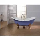 Vasca da bagno in ghisa smaltata e verniciata con piedini Lane Viadurini