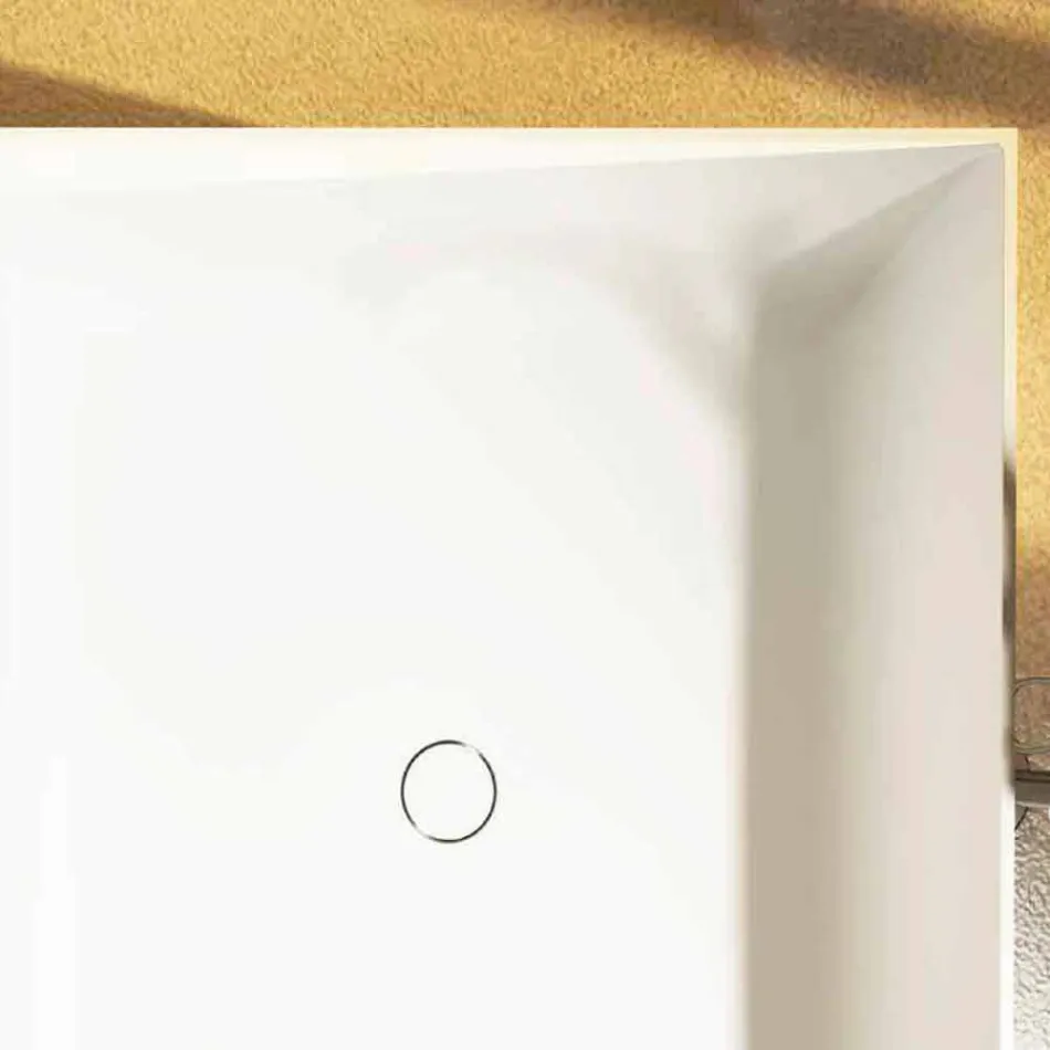 Vasca da bagno quadrata freestanding di design made in Italy Argentera Viadurini