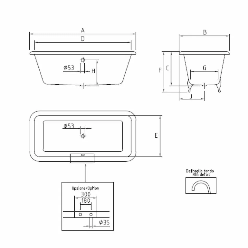 Vasca da Bagno Vintage Freestanding con Piedini, in Ghisa– Nausica Viadurini