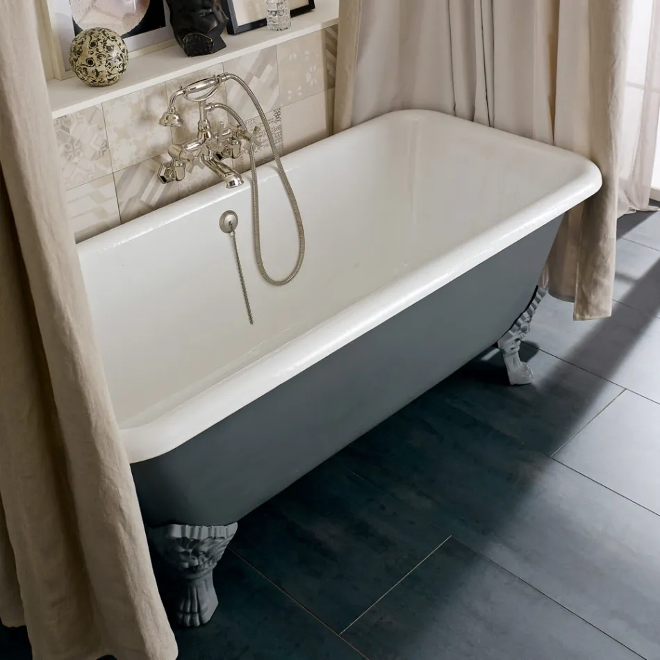 Vasca da Bagno Vintage Freestanding con Piedini, in Ghisa– Nausica Viadurini