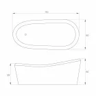 Vasca di design moderno freestanding in resina made in Italy, Furtei Viadurini