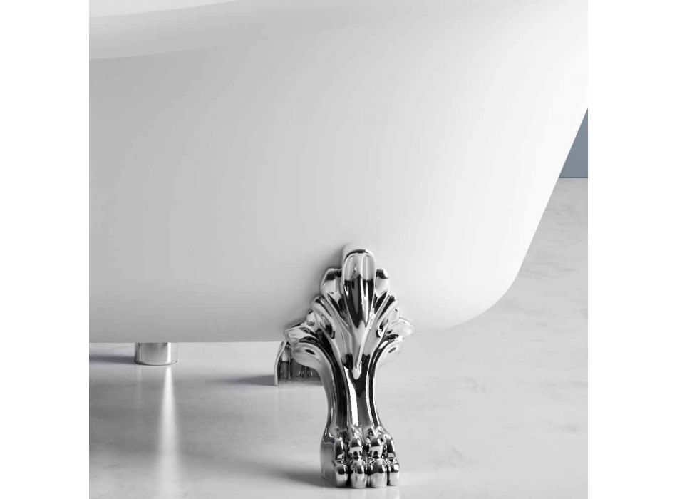 Vasca Free Standing, Design Vittoriano in Solid Surface - Rain Viadurini