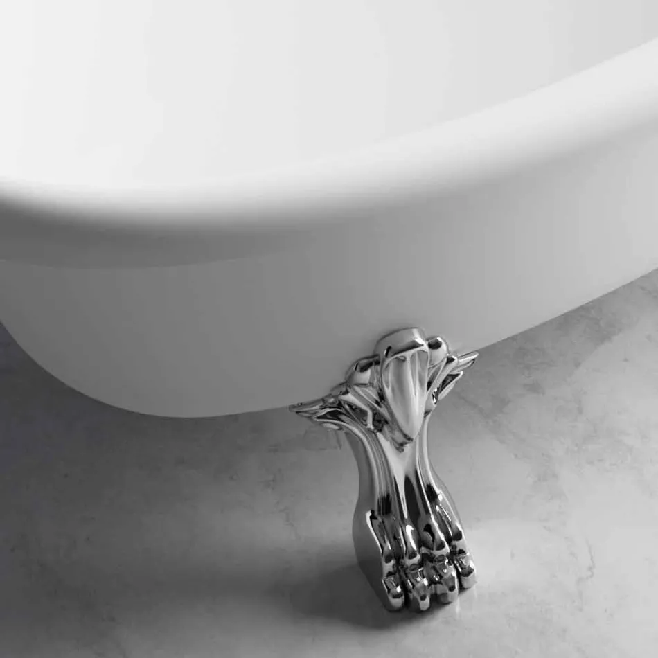 Vasca Free Standing, Design Vittoriano in Solid Surface - Rain Viadurini