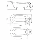 Vasca Free Standing, Design Vittoriano in Solid Surface - Rain Viadurini