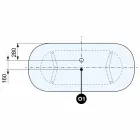 Vasca Free Standing, di Design, Piedini in Finitura Cromo - Free Viadurini