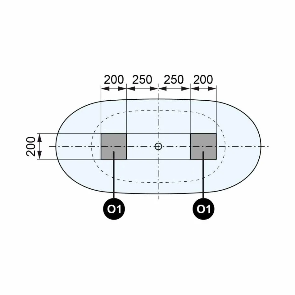 Vasca Free Standing, Made in Italy, in Solid Surface - Flow Viadurini