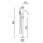 Vasca Free Standing, Made in Italy, in Solid Surface - Flow Viadurini