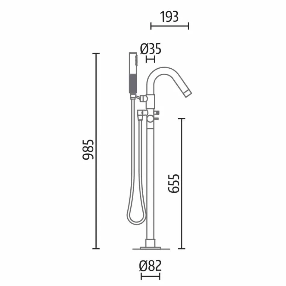 Vasca Free Standing, Made in Italy, in Solid Surface - Flow Viadurini