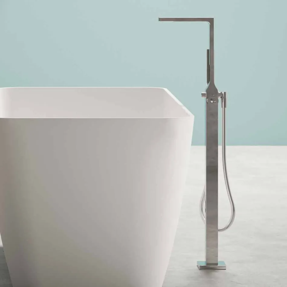 Vasca Freestanding Design Moderno Bianco Lucido o Opaco - Face Viadurini