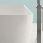 Vasca Freestanding Design Moderno Bianco Lucido o Opaco - Face Viadurini