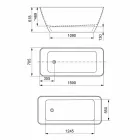 Vasca Freestanding Design Moderno Bianco Lucido o Opaco - Face Viadurini