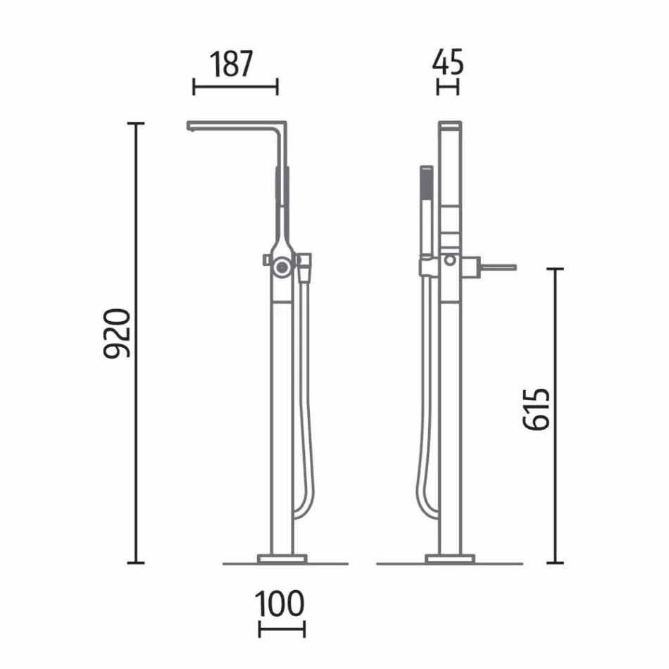 Vasca Freestanding Design Moderno Bianco Lucido o Opaco - Face Viadurini