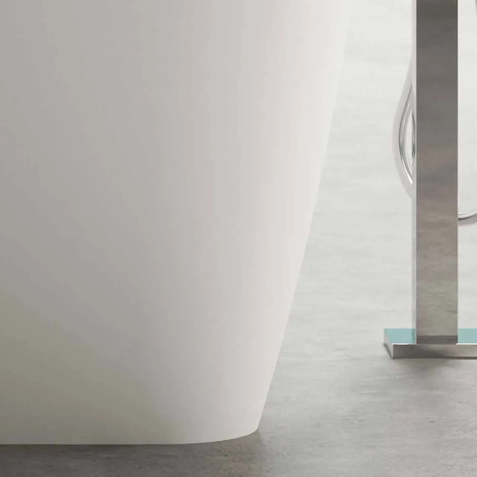 Vasca Freestanding Design Moderno Bianco Lucido o Opaco - Face Viadurini