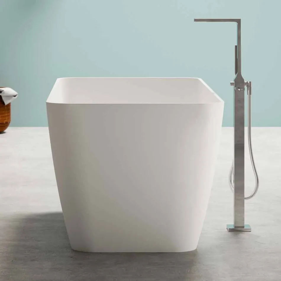 Vasca Freestanding Design Moderno Bianco Lucido o Opaco - Face Viadurini