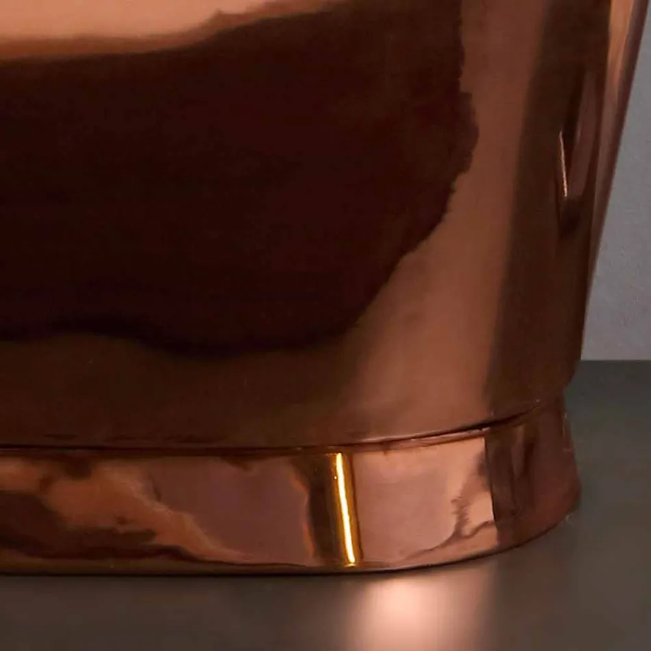 Vasca freestanding di design finitura nickel e rame Angelica Viadurini