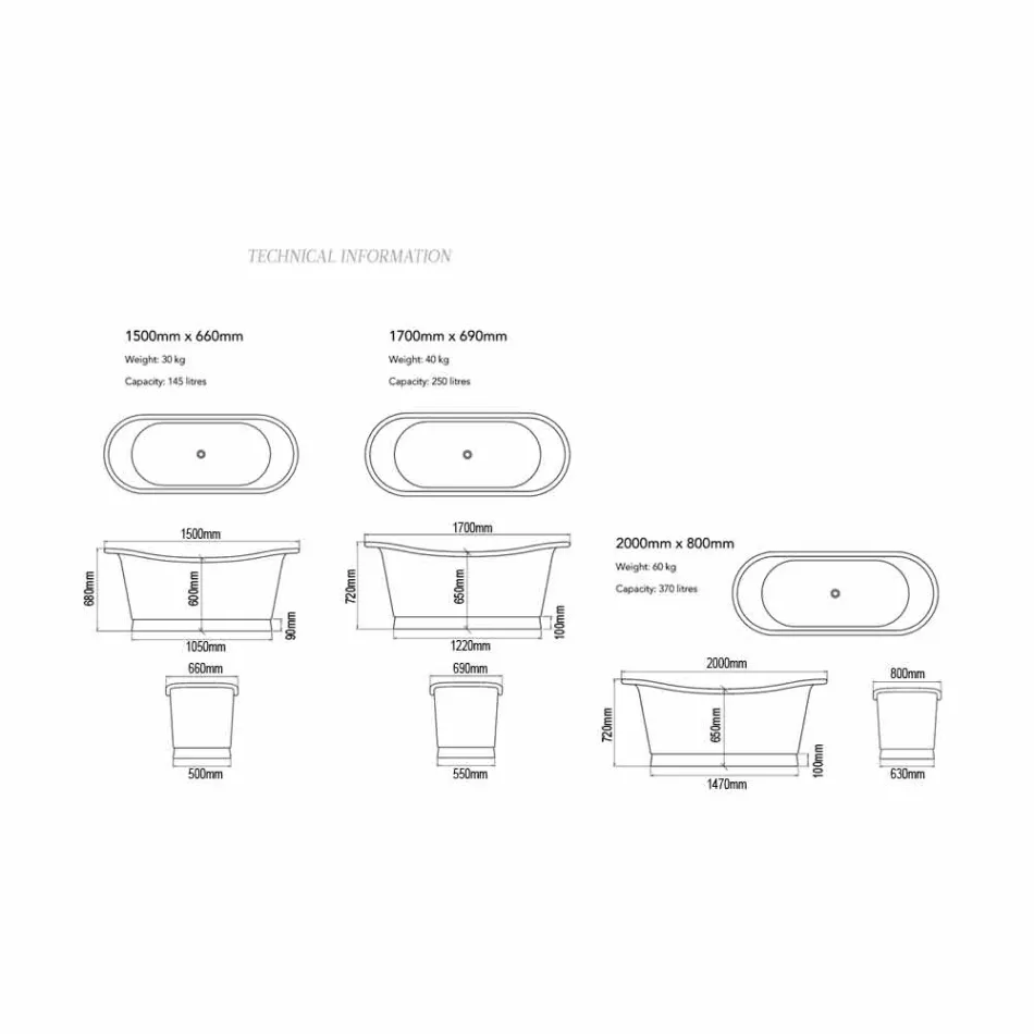 Vasca freestanding di design finitura nickel e rame Angelica Viadurini