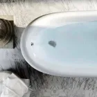 Vasca in resina blu freestanding di design classico, Fregona Viadurini