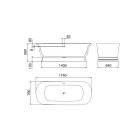 Vasca in Solid Surface con Troppopieno Integrato Made in Italy - Aurelio Viadurini