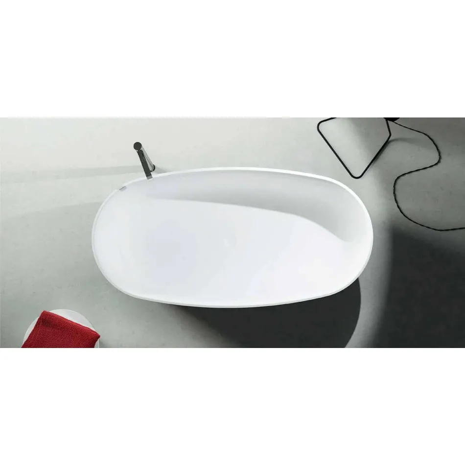 Vasca monoblocco freestanding di design prodotta in Italia, Dongo Viadurini