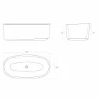 Vasca monoblocco freestanding di design prodotta in Italia, Dongo Viadurini