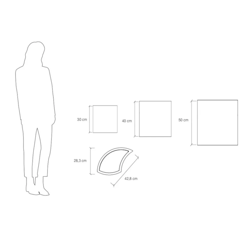 Vasi Componibili in Polietilene Colorato Made in Italy 3 Pezzi - Flowes Viadurini