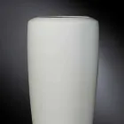 Vaso Alto Artigianale in Ceramica Bianca Opaca Realizzato in Italia - Capuano Viadurini