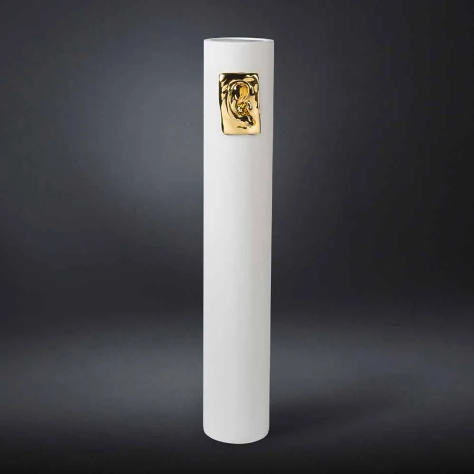 Vaso Alto Artigianale in Ceramica Colorata Realizzato in Italia - Monte Viadurini