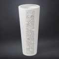 Vaso Alto da Interno in Ceramica Bianca con Decoro Made in Italy - Calisto