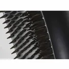 Vaso Alto da Interno in Ceramica Nera Opaca e Acciaio Made in Italy - Jesolo Viadurini