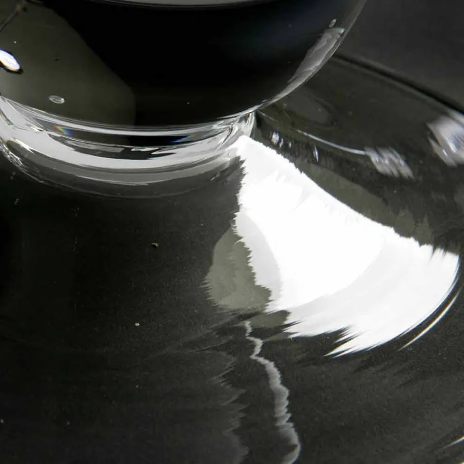 Vaso Alto da Interno in Vetro Bianco e Trasparente Made in Italy - Clodino Viadurini