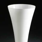 Vaso Alto da Interno in Vetro Bianco e Trasparente Made in Italy - Clodino Viadurini