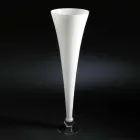 Vaso Alto da Interno in Vetro Bianco e Trasparente Made in Italy - Clodino Viadurini
