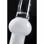 Vaso Alto da Interno in Vetro Trasparente e Bianco Made in Italy - Ludovico Viadurini