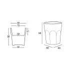 Vaso Alto Decorativo con Forma di Bicchiere in Polietilene Made in Italy - Pucca Viadurini