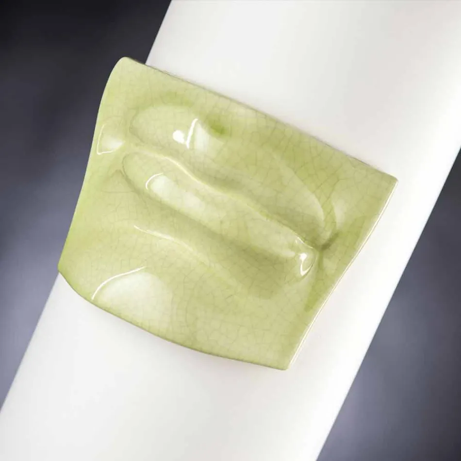 Vaso Alto Decorativo in Ceramica Colorata Lavorata a Mano in Italia - Monte Viadurini