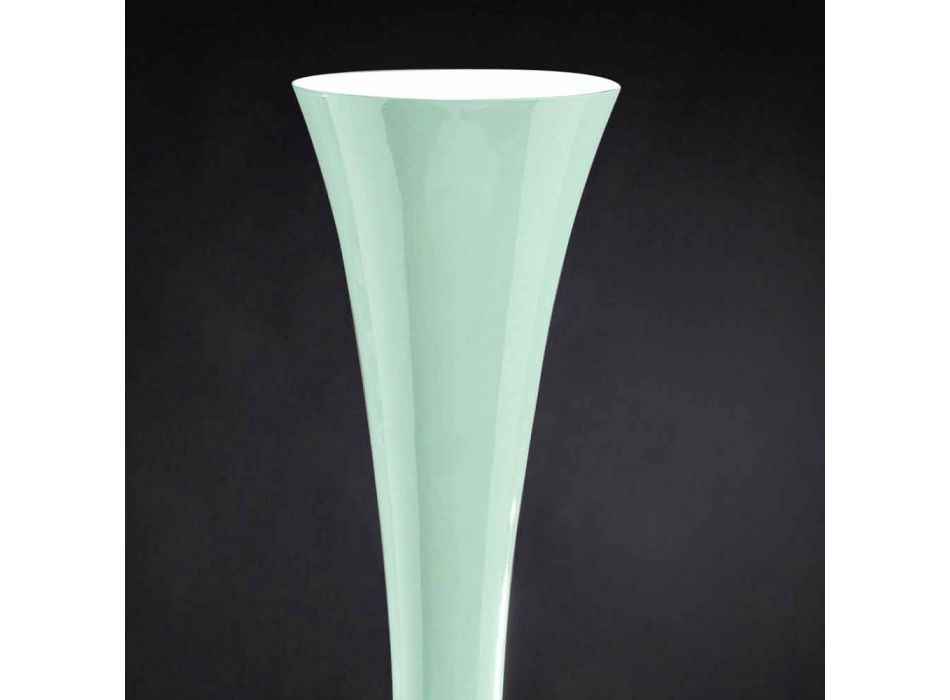 Vaso Alto Decorativo in Vetro Colorato Realizzato in Italia - Singapore Viadurini