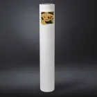 Vaso Alto in Ceramica Bianca con Dettaglio Colorato Realizzato in Italia - Monte Viadurini