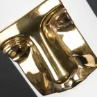 Vaso Alto Moderno in Ceramica Bianca con Inserto Colorato Made in Italy - Lexi Viadurini