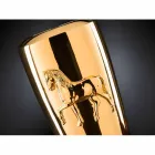 Vaso Alto per Interni in Ceramica Finitura Oro Lavorata a Mano in Italia - Jacky Viadurini