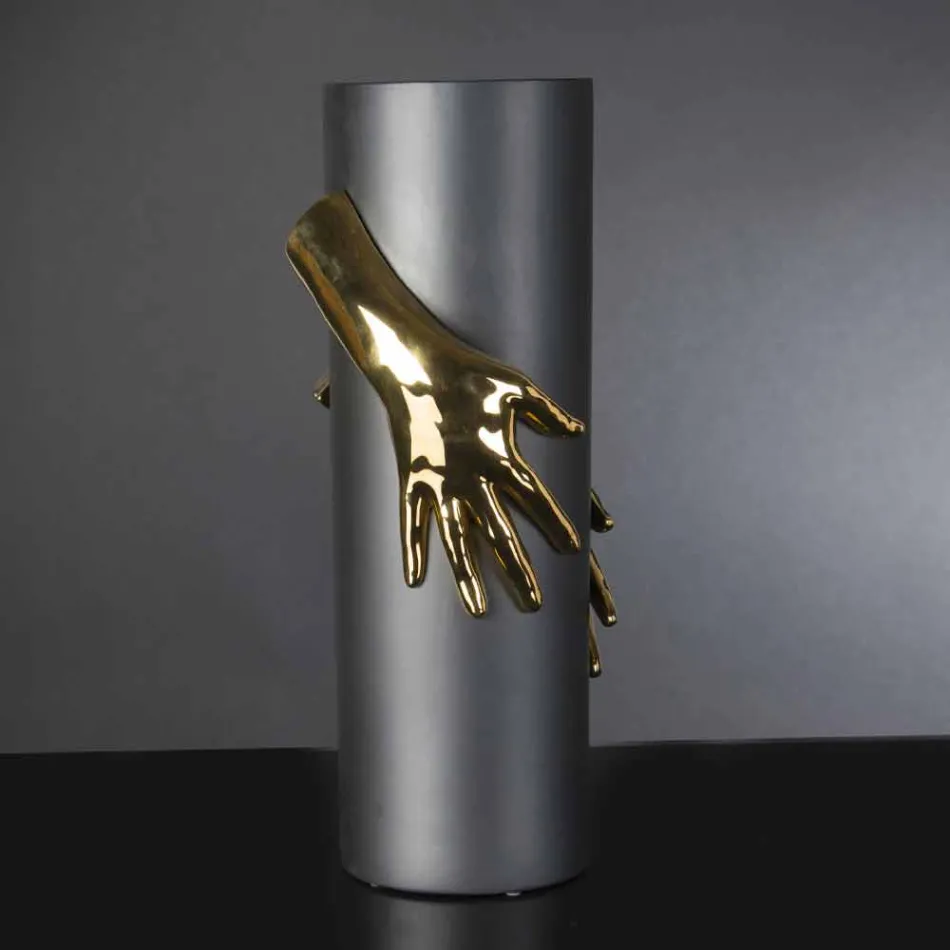 Vaso Alto per Interni in Ceramica Lavorata Artigianalmente in Italia - Monte Viadurini