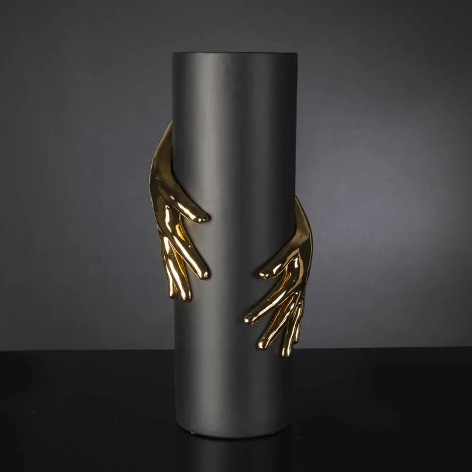 Vaso Alto per Interni in Ceramica Lavorata Artigianalmente in Italia - Monte Viadurini