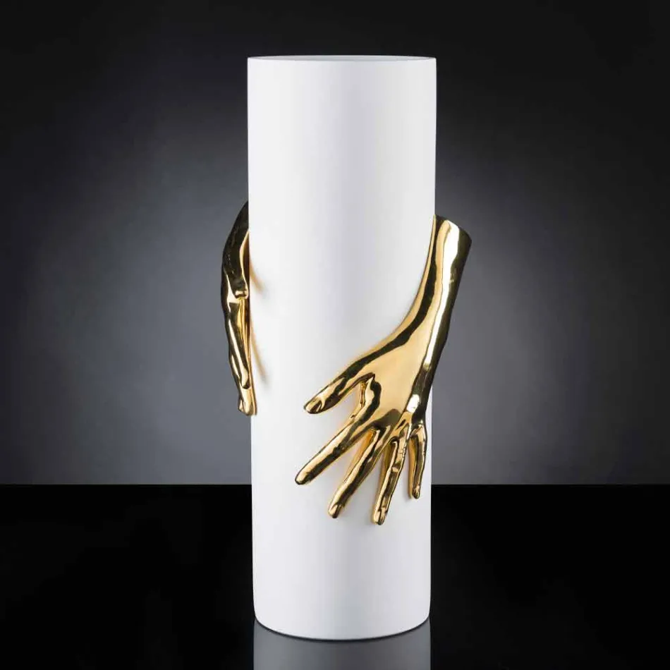 Vaso Alto per Interni in Ceramica Lavorata Artigianalmente in Italia - Monte Viadurini