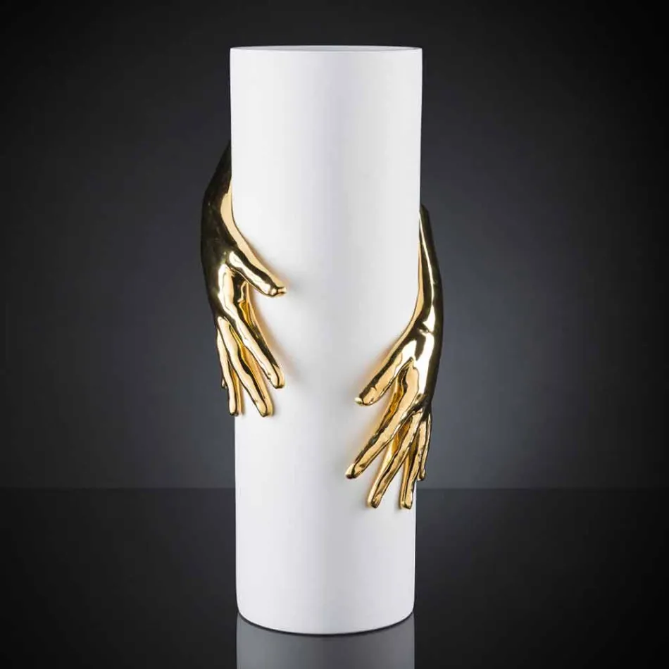 Vaso Alto per Interni in Ceramica Lavorata Artigianalmente in Italia - Monte Viadurini