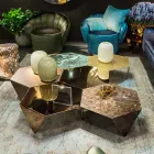 Vaso Artigianale in Vetro Lucido Bianco o Grigio Realizzato in Italia - Malindi Viadurini