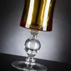 Vaso Artigianale in Vetro Soffiato Bianco o Oro 24k Made in Italy - Canberra Viadurini