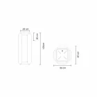 Vaso Bianco da Interno o Esterno in Plastica di 3 Misure - Gem by Myyour Viadurini