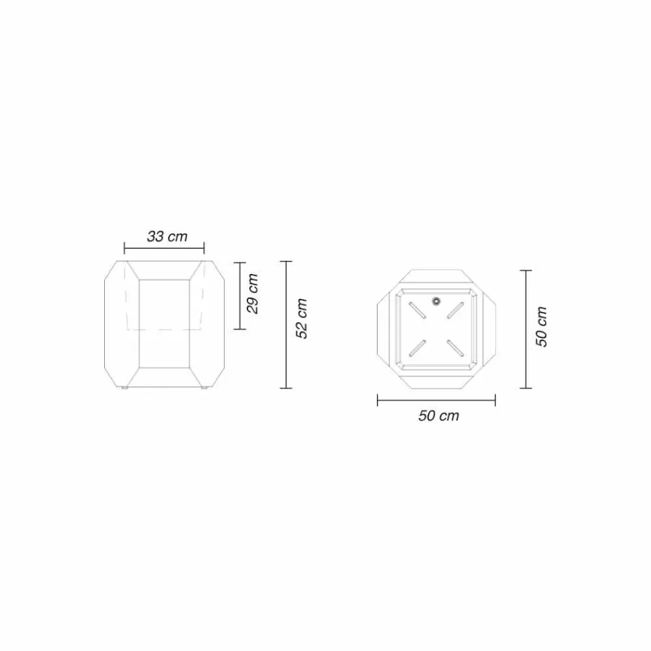Vaso Bianco da Interno o Esterno in Plastica di 3 Misure - Gem by Myyour Viadurini