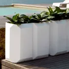 Vaso Bianco da Interno o Esterno in Plastica di 3 Misure - Gem by Myyour Viadurini