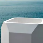 Vaso Bianco da Interno o Esterno in Plastica di 3 Misure - Gem by Myyour Viadurini