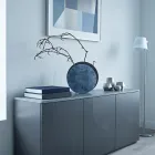 Vaso Circolare Grigio in Metacrilato Green Cast Made in Italy - Cloris Viadurini